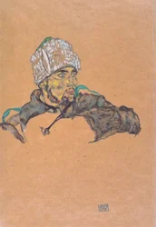Russischer Kriegsgefangener mit Pelzmütze